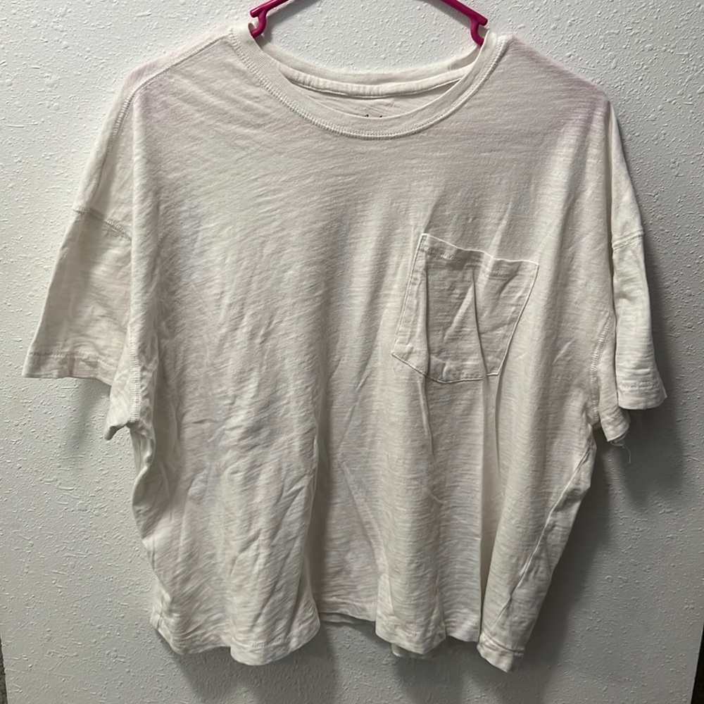 White Pocket tee